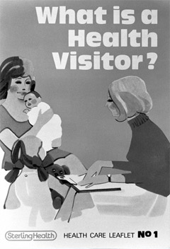 Cover of a leaflet showing a mother and infant